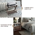 thumbnail image 6 of Fionafurn Pack of 4 Premium Solid Wood Luggage RackFoldable Luggage Stand for Guest RoomBrown, 6 of 8