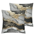 thumbnail image 2 of Acheng Black Gold Marble Throw Pillow Covers Set of 2 Abstract Marble Pillows Cases, Modern Turquoise Pillow Case Covers Soft Cushion Cover Great Gifts for Bed Couch Sofa Living Room Decor White, 2 of 6