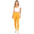 thumbnail image 4 of Women's Casual High Waist Solid Full Length Leggings, 4 of 5