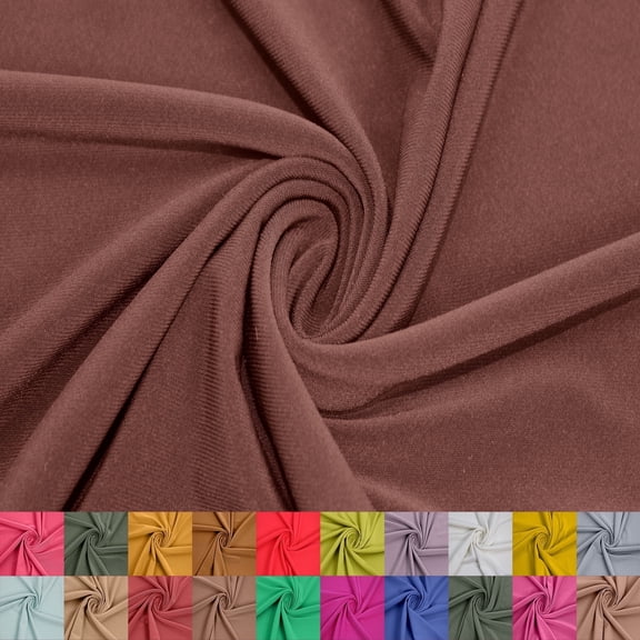 60" ITY Jersey Knit Fabric, 4-Way Stretch, Anti-Wrinkle, Polyester Spandex Blend – by the Yard