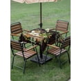 thumbnail image 5 of Square Outdoor Tablecloth with Umbrella Hole Forest Frog Outside Table Cloth Waterproof Patio Table Cover Green Botanical Mushroom Butterfly Black Zipper Tablecloths for Picnic Camping 60x60 Inch, 5 of 8