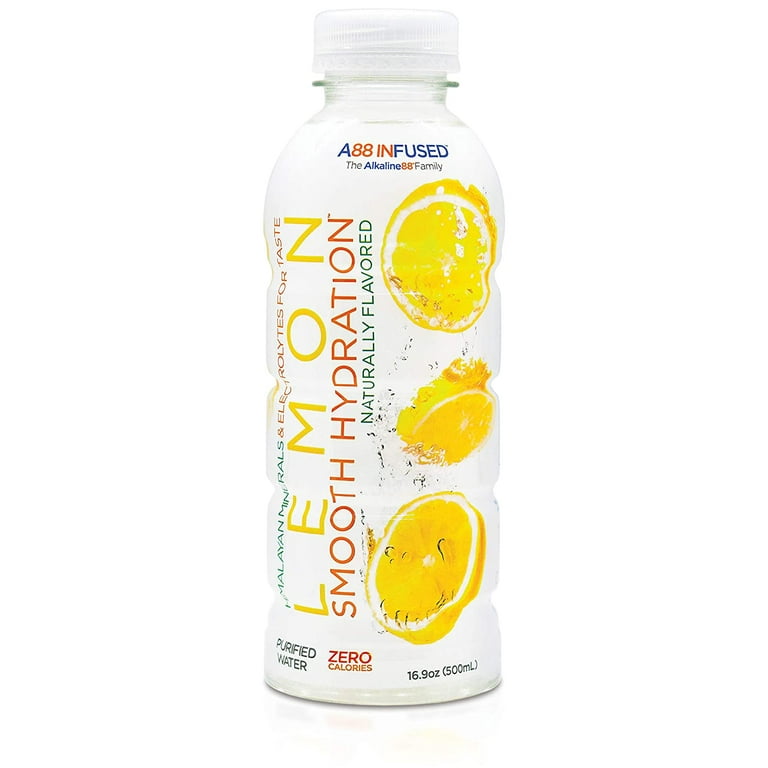 JUST Water Infused, Lemon Flavored Spring Water, 16.9 Oz, (Pack of 12)