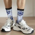 thumbnail image 6 of KLL Turtle with Blue Stones Print Cool Socks Men's Women's Crew Socks Funny Crazy Novelty Stockings, 6 of 6