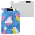 thumbnail image 3 of A4 Double Clip File Folder 18.9x12.6in Clipboards Foldable Binder Holds 80 Sheets Project Folder for Office, Home Abstract Cloud Pattern, 3 of 9