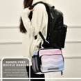 thumbnail image 6 of FORMRS Student Insulated Lunch Bag with Shoulder Strap Reusable Cooler Box for School, Light Blue Gradient, 6 of 9