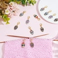 thumbnail image 5 of 6 Style Stitch Markers 12Pcs Skull Crochet Locking Markers Charm Metal Enamel Knitting Marker with Lobster Clasp for Sewing Weaving DIY Keychain Jewelry, 5 of 5