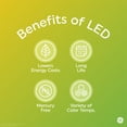 thumbnail image 7 of GE 99190 8 Watts A19 Classic LED Non-Dim Light Bulb - Soft White (4/Pack), 7 of 7