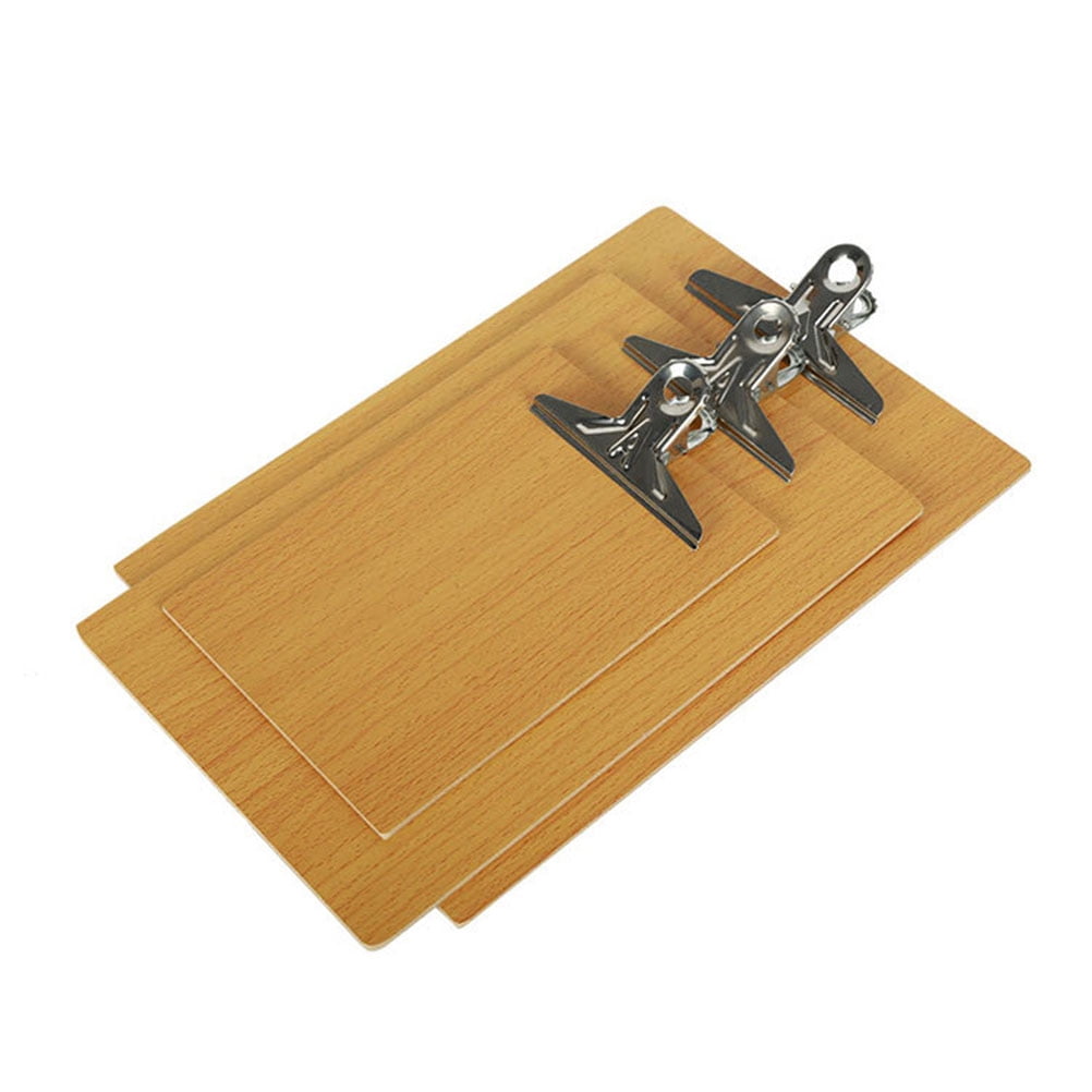 ORDDIART 6Pcs Rectangular Bamboo Clip Board for Modern Office Settings