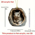 thumbnail image 2 of Fwttom Natural Animal Theme Christmas Ornaments - Cute Little Creature Hanging Christmas Tree Decorations, 2D Flat Small Accessories Xmas Holiday Decor, 2 of 5
