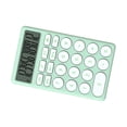 thumbnail image 3 of Calculadora de dibujos animados, calculadora de bolsillo pequeña, multifuncional, de mano, con pantalla grande, para escritorio, oficina, escuela, hogar, color verde., 3 of 14