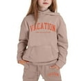 thumbnail image 2 of RTKFRFLM Toddler Girls Fall Sweatshirt Outfits Girls Outfits Set Winter Fleece Hoodie And Joggers Comfy Casual Kids Teen Clothes With Stylish Clothes Sets,Size 6-7 Years, 2 of 3