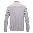thumbnail image 2 of SWSMCLT Men's Plus Size Lightweight Jacket Full Zip Windbreaker Coat Wind Resistant Plaid Lining Long Sleeve Windproof Rain Raincoat with Pockets Dark Grey Small, 2 of 2