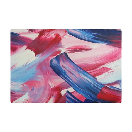

PU Leather Kitchen Drying Mat with Silica Gel Core Coffee Bar Pad Dual-Sided Absorbent Non-Slip for Kitchen Counter Abstract Painting