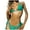 Green, variant on Modest Swimsuits for Women 2 Piece High Cut Bikini Belt Bathing Suit Crystal Swim Vacation Pink S
