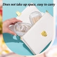 thumbnail image 4 of Kigley 4 Pcs Hair Tie Container Small Portable Travel Cotton Swab Holder Flosser Dispenser with Lid Plastic Box Beads Storage Containers for Small Items, 3.94 x 2.76 Inch (White), 4 of 7