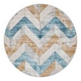 thumbnail image 3 of Unique Loom Leipzig Collection Area Rug - Goethe (6' 1" Round Blue/Ivory), 3 of 7