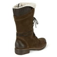 thumbnail image 7 of jsaierl Women's Snow Boots Suede Mid Calf Boots Round Toe Lace-up Plush Thick Knight Boots, 7 of 7