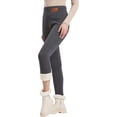 thumbnail image 3 of SUE JONES Mujeres Invierno Cálido Grueso Leggings Forro Polar Elástico Suave Térmico Sherpa Pantalones Medias De Cintura Alta, 3 of 5