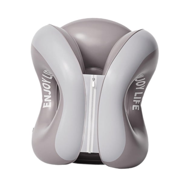 Almohada de viaje Accesorio ergonómico esencial para viajar en avión, tren o oficina. Gris S