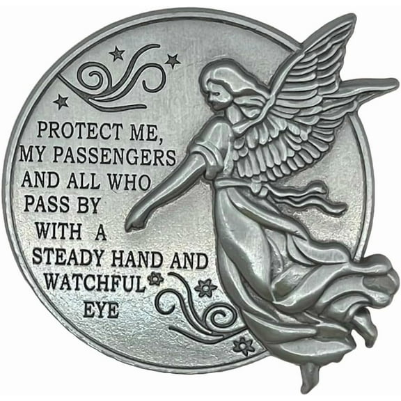 Guardian Angel Protect ME My Passengers and All Who Pass by with A Steady Hand Visor Clip Inspirational Gift