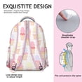 thumbnail image 3 of Life is Better with Ice Cream Students Backpack Colorful Ice Cream Lover School Bag with Sweet Treats Dessert Pattern, Durable and Comfortable for Students, 3 of 6
