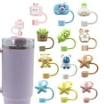 thumbnail image 3 of Pekkaxy Silicone Straw Topper Cover for 30 40 oz Tumblers, Reusable Dust Proof Drinking Straw Cap, 3 of 8
