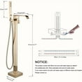 thumbnail image 6 of Floor Mounted Brushed Gold Free Standing Bathtub Faucet Shower Tub Filler Spout, 6 of 13