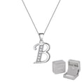 thumbnail image 1 of Juwaliy Collar con Inicial para Mujer, Dije Dije Letra B de Plata Esterlina 925 con Brillo, Alfabeto Personalizado con Nombre y Monograma, Joyería Regalo para Madre Esposa Hija, 1 of 9