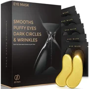 Rokelos - Under Eye Patches (20 Pairs), 24K Gold Eye Mask & Hyaluronic Acid Eye