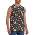thumbnail image 2 of Bixox Men's Christmas Holiday Bowling Printed Shirt Sleeveless Fitness Tank Top-Large, 2 of 5