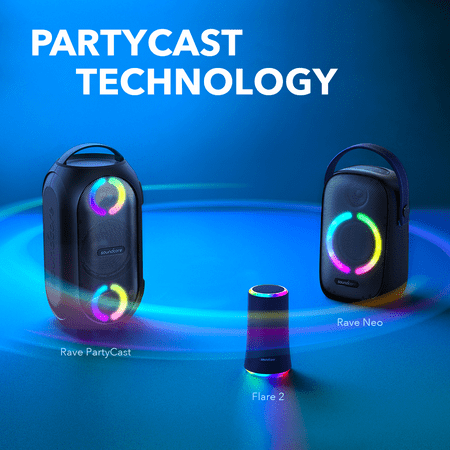 Anker - Soundcore Rave Partycast Portable Bluetooth Speaker - Black
