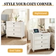 thumbnail image 6 of Ktaxon Solid Wood Nightstand with Outlets & USB Ports, 3 Drawer Traditional Cottage Bedside Table, 6 of 9