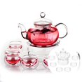 thumbnail image 3 of simhoa Teapot Set Borosilicate Glass Flower Heat Stabile Teacups Safe for A A, 3 of 8