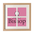 thumbnail image 1 of Bishop Mot Blanc Jeu d'Échecs Cadre Mur Table Affichage 4 Ouvertures Image, 1 of 3