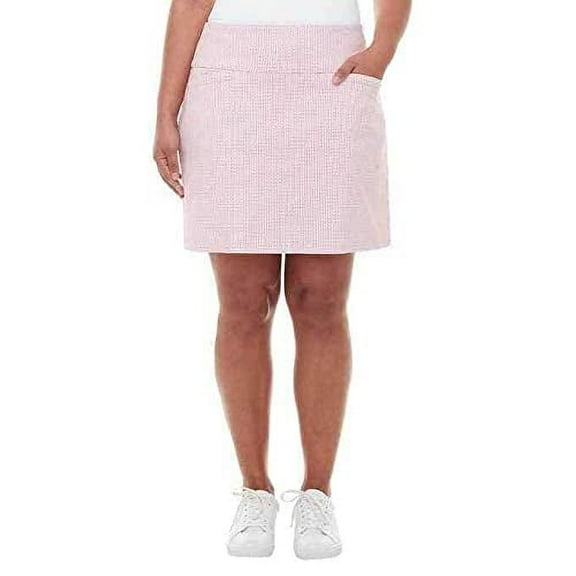 SC&CO Women's Comfortable Stretch Double Wraparound Skort Size: XXL, Color: Coral Print