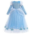 thumbnail image 3 of Girls Princess Dress Up Costume Cinderella Long Sleeve Tulle Dresses, 3 of 7