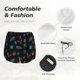 thumbnail image 4 of Balery Colorful Insect Pantalones cortos deportivos para mujer con forro y dos bolsillos, elásticos, para entrenamiento, gimnasio, yoga-Large, 4 of 7