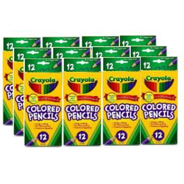Download Crayola 12 Count Colored Pencils, 12 Pack Bundle, 144 Total Colored Pencils - Walmart.com ...