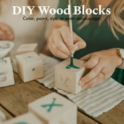 4 Large Wood Cubes, Pack of 3 Square Wood Block for DIY, Wooden Blocks for Crafts and Decor, by Woodpeckers