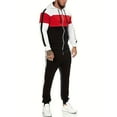 thumbnail image 3 of CUBECIRCLE Sweatsuits for Men Set 2 piece Athletic Jogging Suits Zip up Track Suit Men's Color Block Set with Zip-up Hoodie, 3 of 5