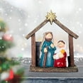 thumbnail image 6 of Meggemo Christmas Nativity Manger Resin Figurine - Religious Decor For Home Desktop, Celebrating Christmas Holiday, 6 of 6