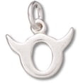 thumbnail image 1 of Sterling Silver 20" 1.2mm Box Chain Small Taurus Zodiac Horoscope Symbol Pendant Necklace, 1 of 2