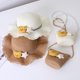 thumbnail image 5 of Sombrero de mujer con circunferencia de 56-58 cm, sombrero de sol con protección solar para verano, bonito sombrero de paja para playa y conjunto de bolsa de paja, 5 of 6