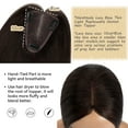 thumbnail image 3 of Benehair Clip In Hairpiece 100% Remy Real Human Hair Topper Hair Piece Wigs Handtied Lace Base For Woman Thin Hair Loss Top Piece 8cmx10cm Brown, 3 of 8