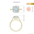 thumbnail image 4 of ANGARA Natural Classic Cushion 1.95 ct Aquamarine Halo Engagement Ring in 14K Yellow Gold for Women (Size-8mm) | March Birthstone, Anniversary, Jewelry Gift for Women | Natural Aquamarine Ring, 4 of 9