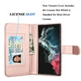 thumbnail image 4 of TakFox For Samsung Galaxy S22 Ultra Wallet Case,[9 Card Slots] PU Leather ID Credit Holder Folio Flip [Detachable] Kickstand Magnetic Phone Cover,Rose Gold, 4 of 7