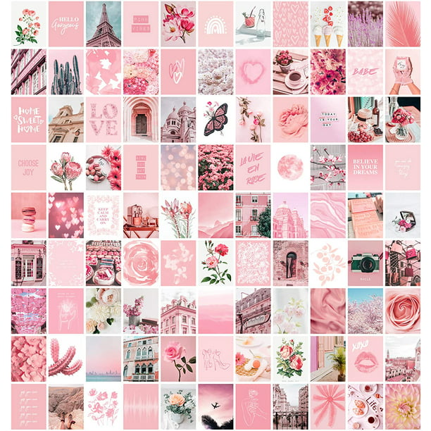 Pink Aesthetic Wall Collage Kit, 100 Set 4x6 inch - Walmart.com