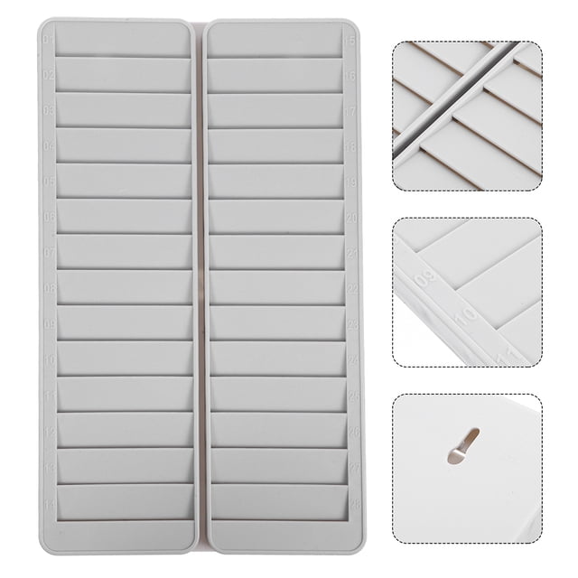SOPOTUTU 2Pcs Sturdy Plastic Time Cards Rack for Warehouse and Office Label Organization