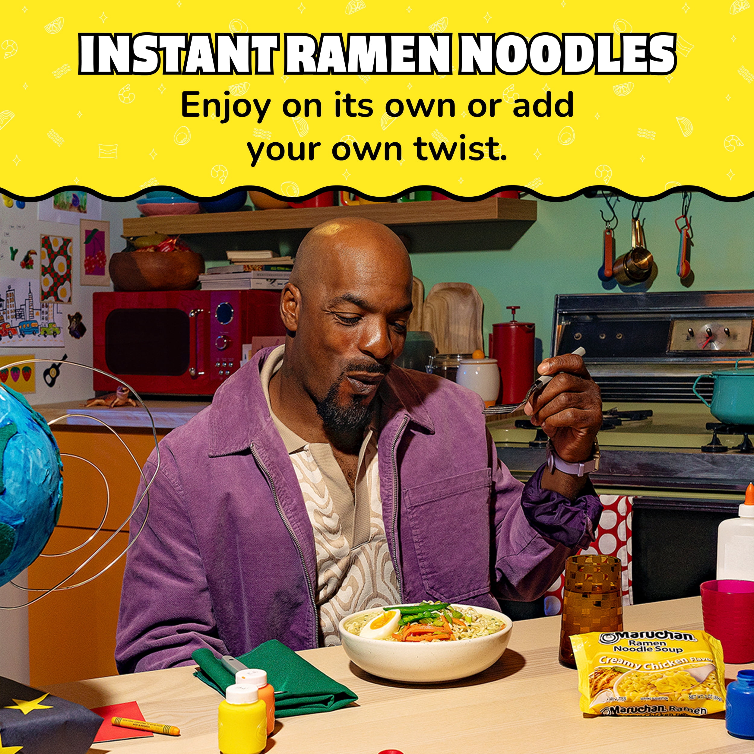 Maruchan Ramen Noodle Soup, Creamy Chicken Flavor Instant Noodles, 3 oz