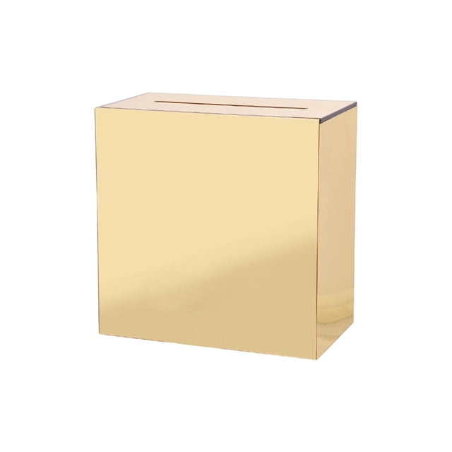 with Slot Elegant Money Box Centerpiece Card Box, Card Holder for Party Graduation Birthday Ceremony Bride Aureate